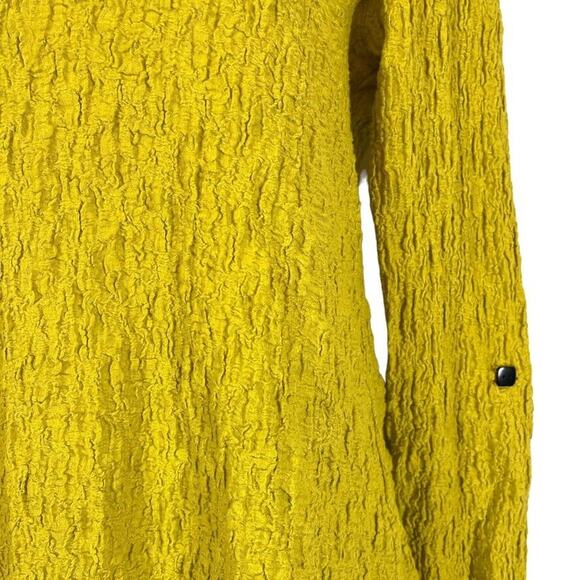 Ali Miles Womens Green V-Neck Long Sleeve Stretch Lagenlook Top Asymmetrical S - Picture 9 of 16